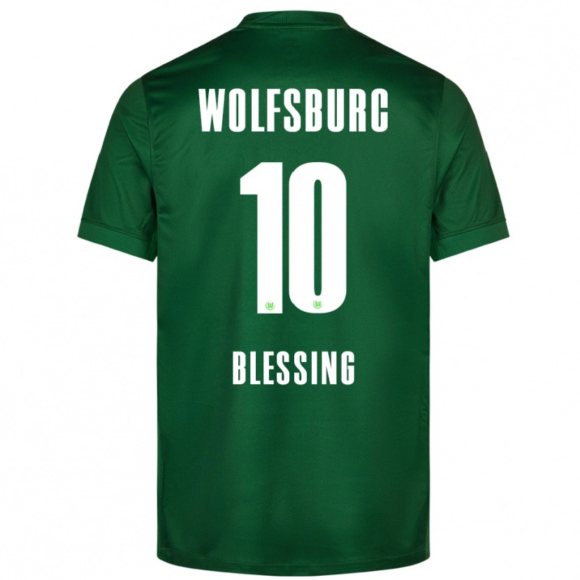 Danxen Kinderen Èlisée Blessing #10 Groen Wit Thuisshirt Thuistenue 2025/26 T-Shirt