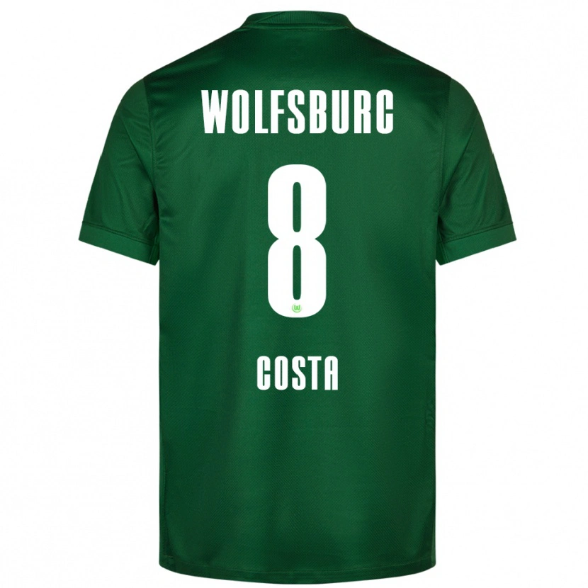 Danxen Kinderen Jesse Costa #8 Groen Wit Thuisshirt Thuistenue 2025/26 T-Shirt