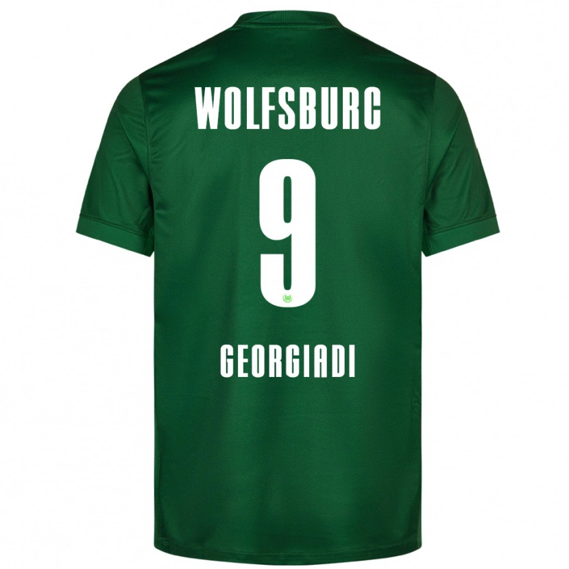 Danxen Kinderen Alexander Georgiadi #9 Groen Wit Thuisshirt Thuistenue 2025/26 T-Shirt