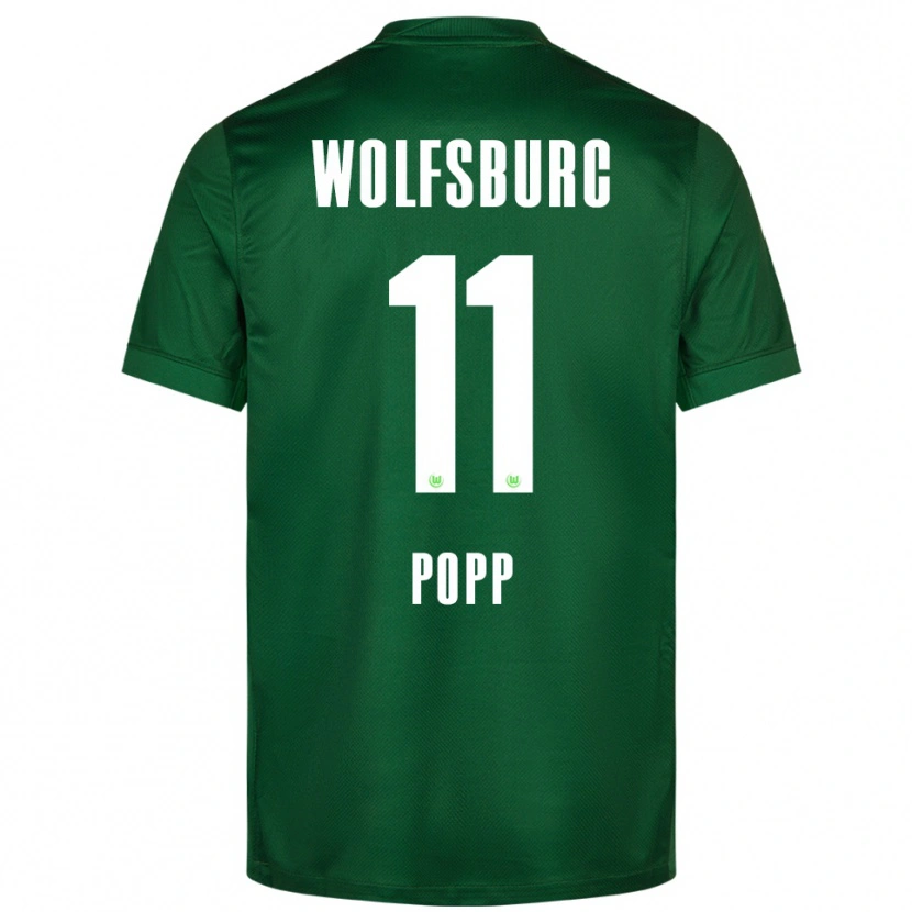 Danxen Kinderen Alexandra Popp #11 Groen Wit Thuisshirt Thuistenue 2025/26 T-Shirt