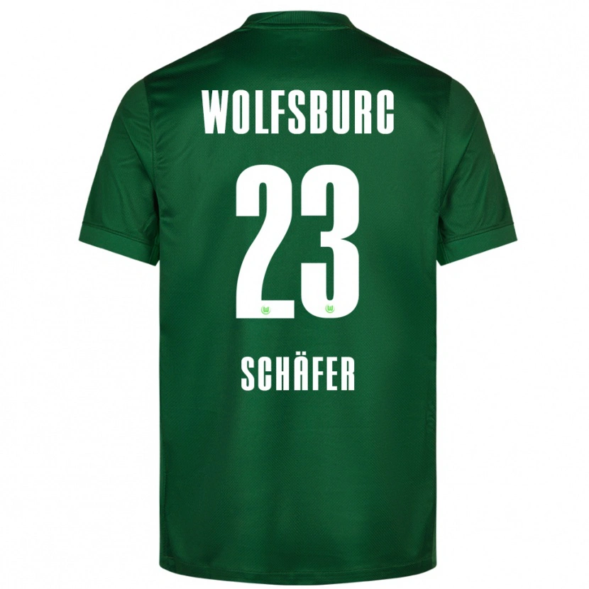 Danxen Kinderen Elia Schäfer #23 Groen Wit Thuisshirt Thuistenue 2025/26 T-Shirt