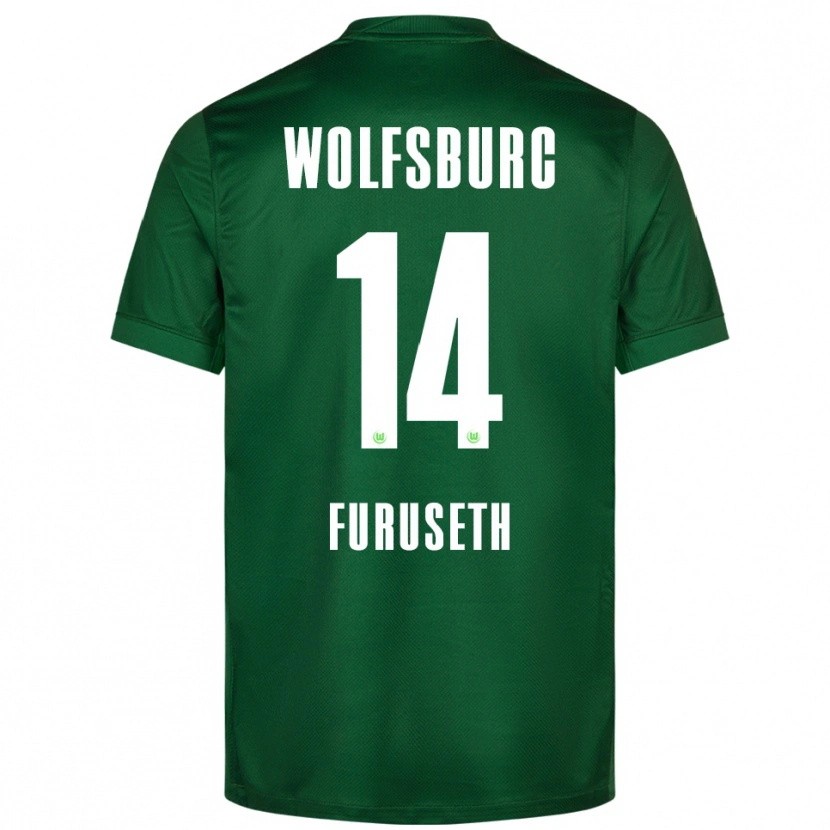 Danxen Kinderen Truls Furuseth #14 Groen Wit Thuisshirt Thuistenue 2025/26 T-Shirt