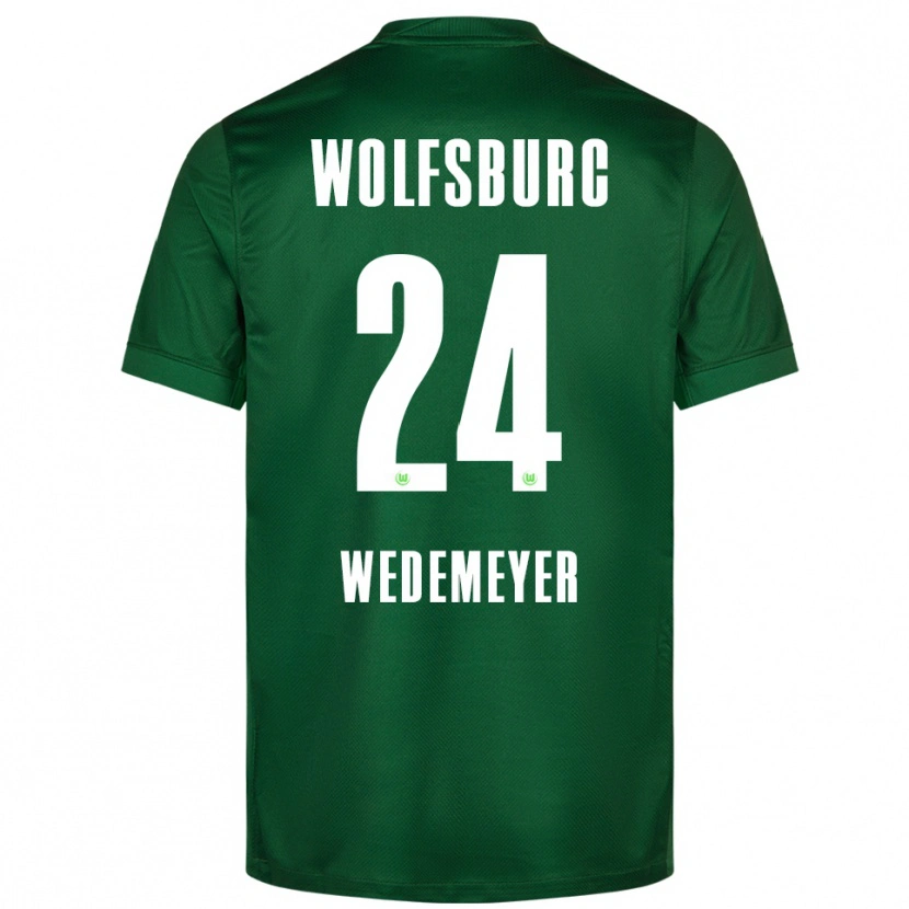 Danxen Kinderen Joelle Wedemeyer #24 Groen Wit Thuisshirt Thuistenue 2025/26 T-Shirt