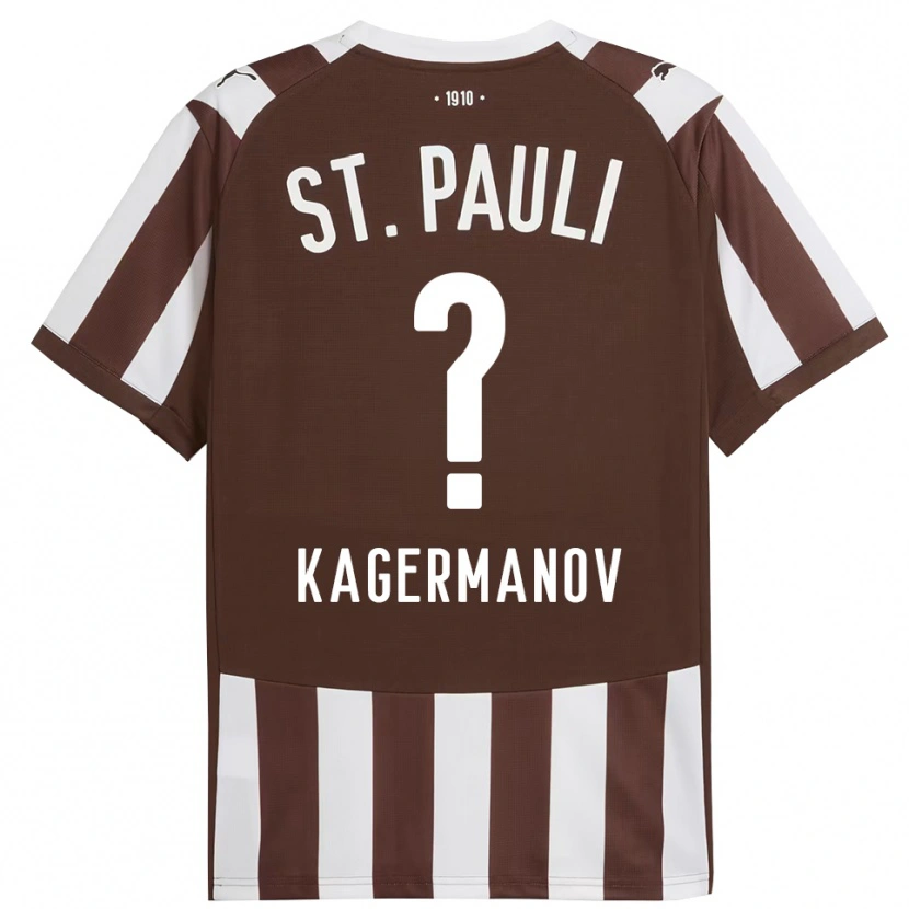Danxen Kinderen Muslim Kagermanov #0 Koffie Wit Thuisshirt Thuistenue 2025/26 T-Shirt