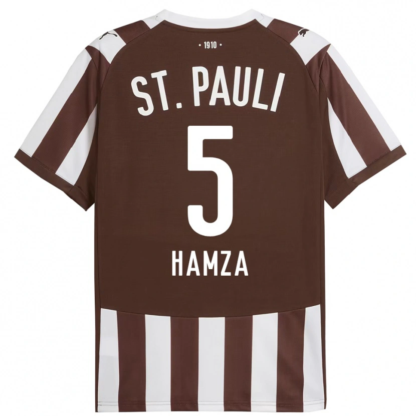 Danxen Kinderen Samet Hamza #5 Koffie Wit Thuisshirt Thuistenue 2025/26 T-Shirt