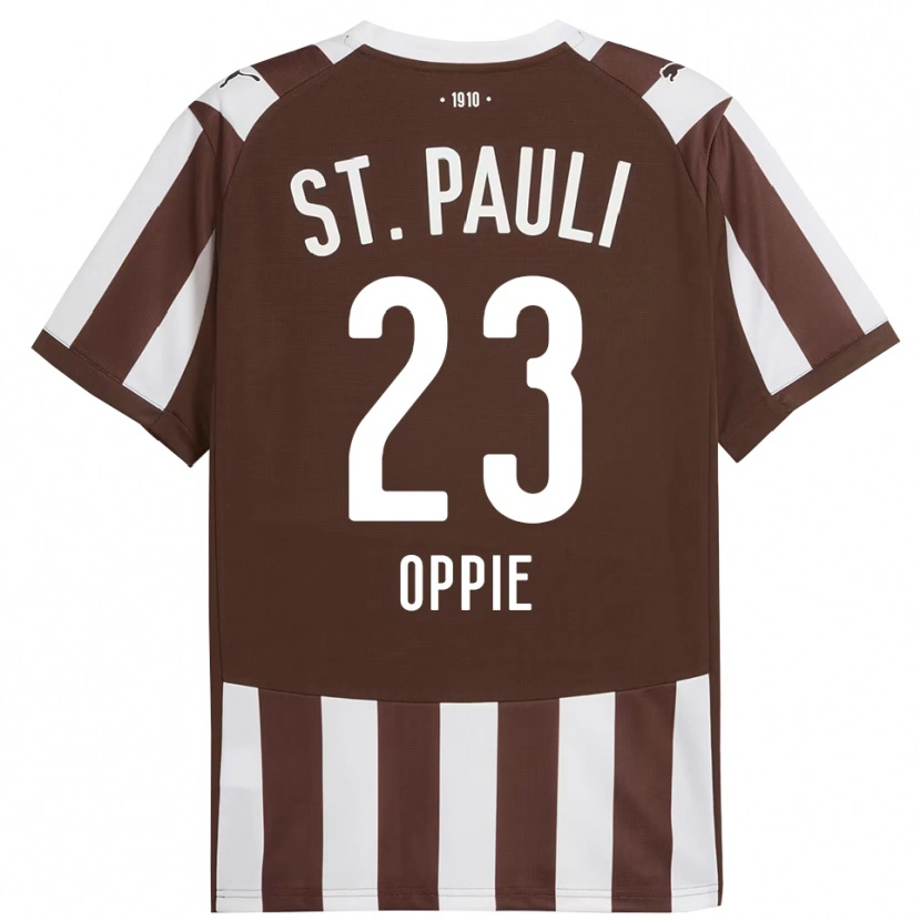 Danxen Kinderen Louis Oppie #23 Koffie Wit Thuisshirt Thuistenue 2025/26 T-Shirt