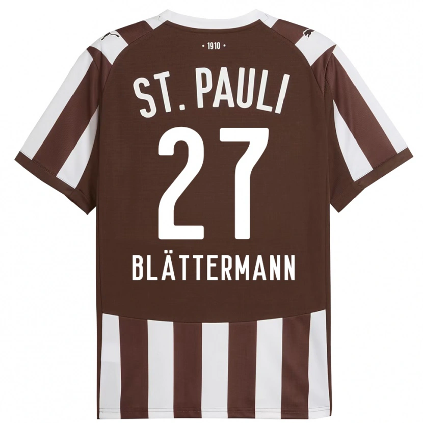 Danxen Kinderen Levin Blättermann #27 Koffie Wit Thuisshirt Thuistenue 2025/26 T-Shirt