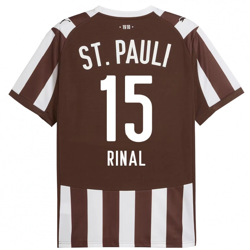 Danxen Kinderen Selcuk Rinal #15 Koffie Wit Thuisshirt Thuistenue 2025/26 T-Shirt