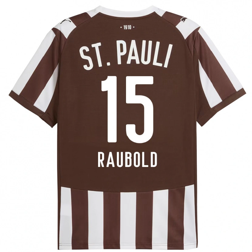 Danxen Kinderen Jannis Raubold #15 Koffie Wit Thuisshirt Thuistenue 2025/26 T-Shirt