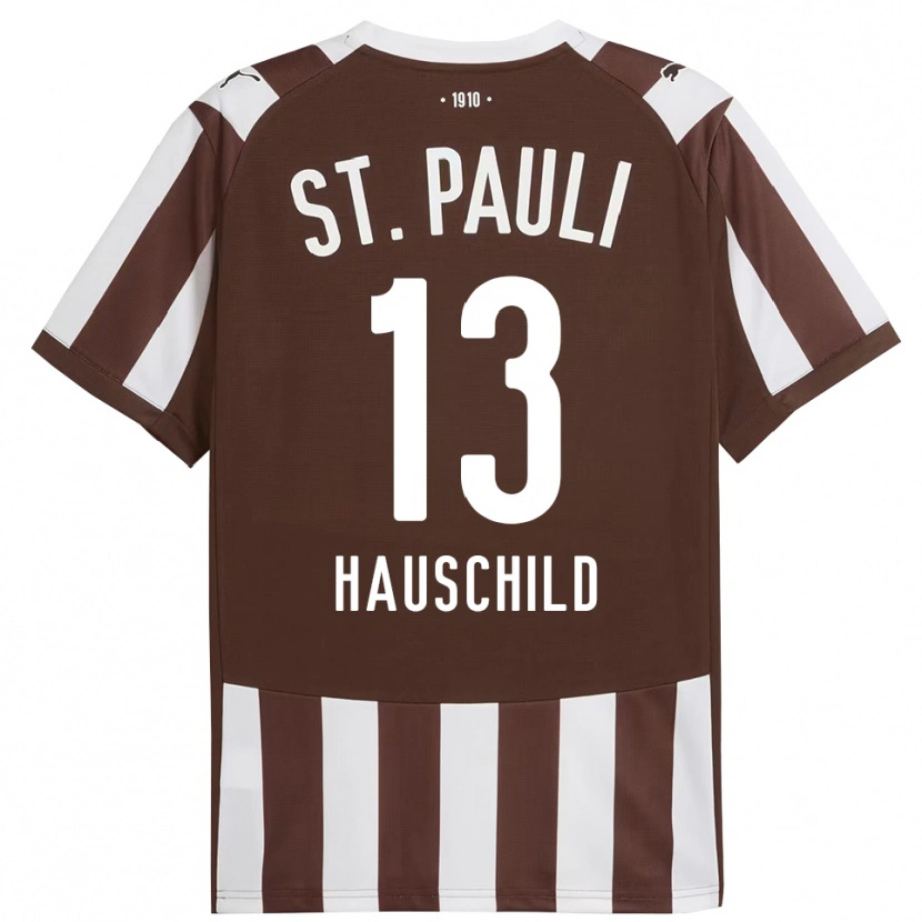 Danxen Kinderen Janice Hauschild #13 Koffie Wit Thuisshirt Thuistenue 2025/26 T-Shirt