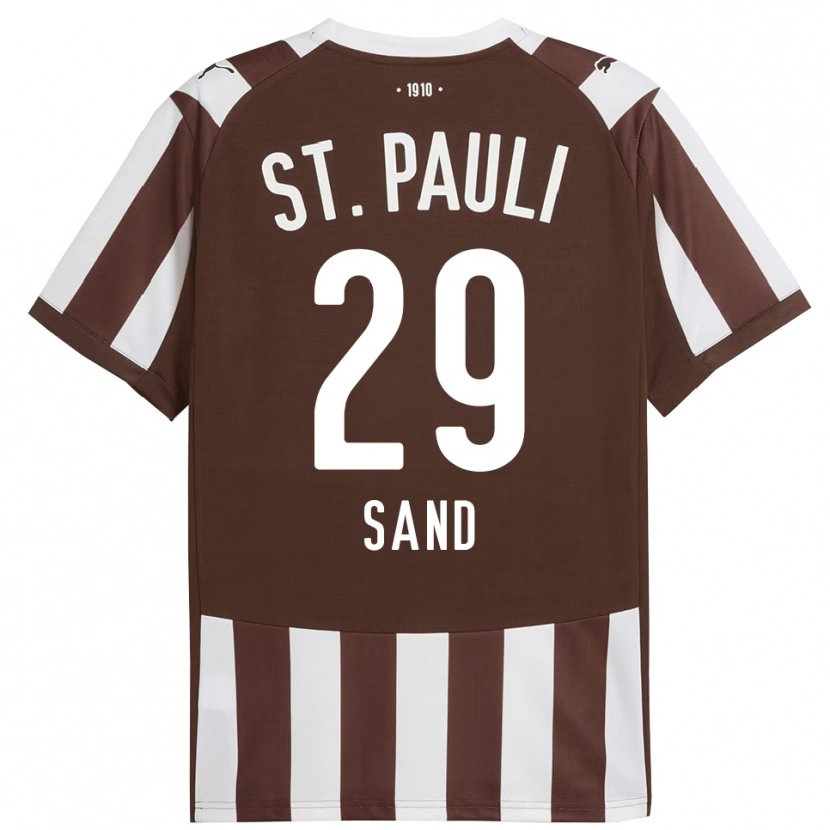 Danxen Kinderen Christoffer Sand #29 Koffie Wit Thuisshirt Thuistenue 2025/26 T-Shirt