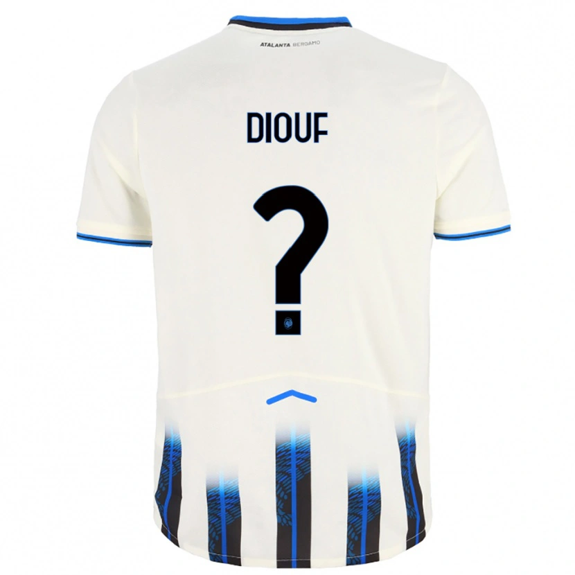 Danxen Kinderen Cheikh Diouf #0 Wit Blauw Uitshirt Uittenue 2025/26 T-Shirt