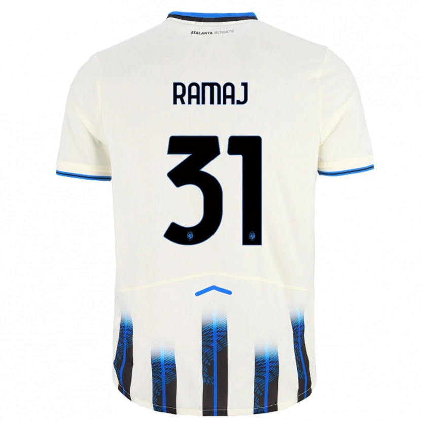 Danxen Kinderen Gabriel Ramaj #31 Wit Blauw Uitshirt Uittenue 2025/26 T-Shirt