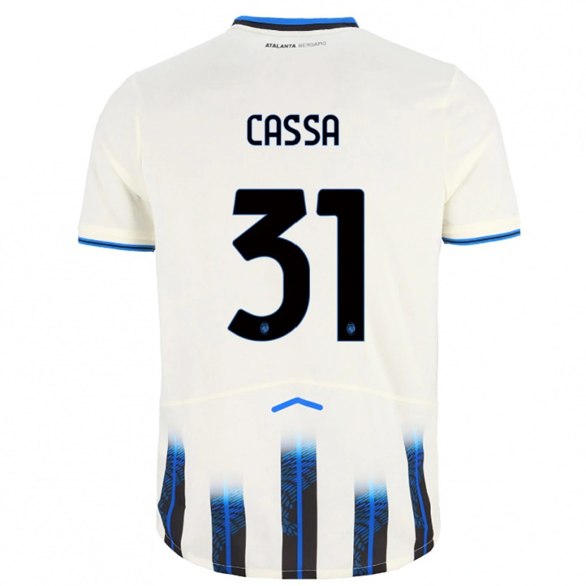 Danxen Kinderen Federico Cassa #31 Wit Blauw Uitshirt Uittenue 2025/26 T-Shirt