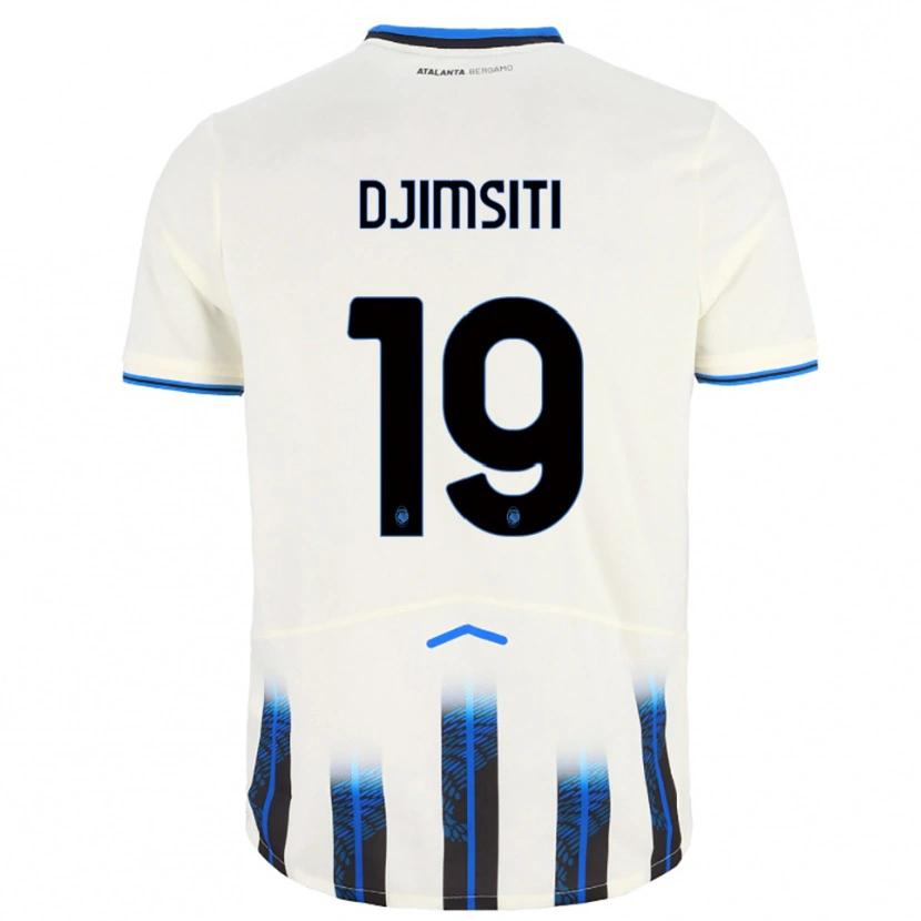 Danxen Kinderen Berat Djimsiti #19 Wit Blauw Uitshirt Uittenue 2025/26 T-Shirt