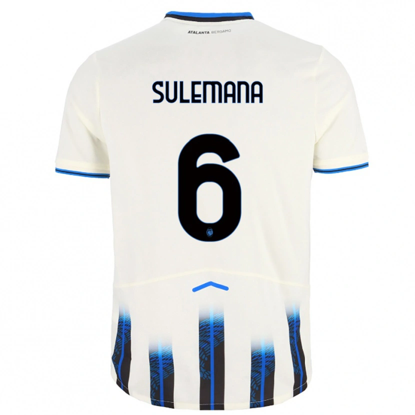 Danxen Kinderen Ibrahim Sulemana #6 Wit Blauw Uitshirt Uittenue 2025/26 T-Shirt