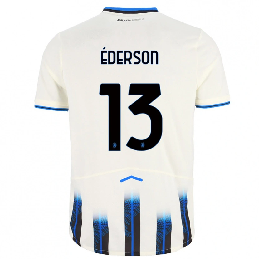 Danxen Kinderen Éderson #13 Wit Blauw Uitshirt Uittenue 2025/26 T-Shirt