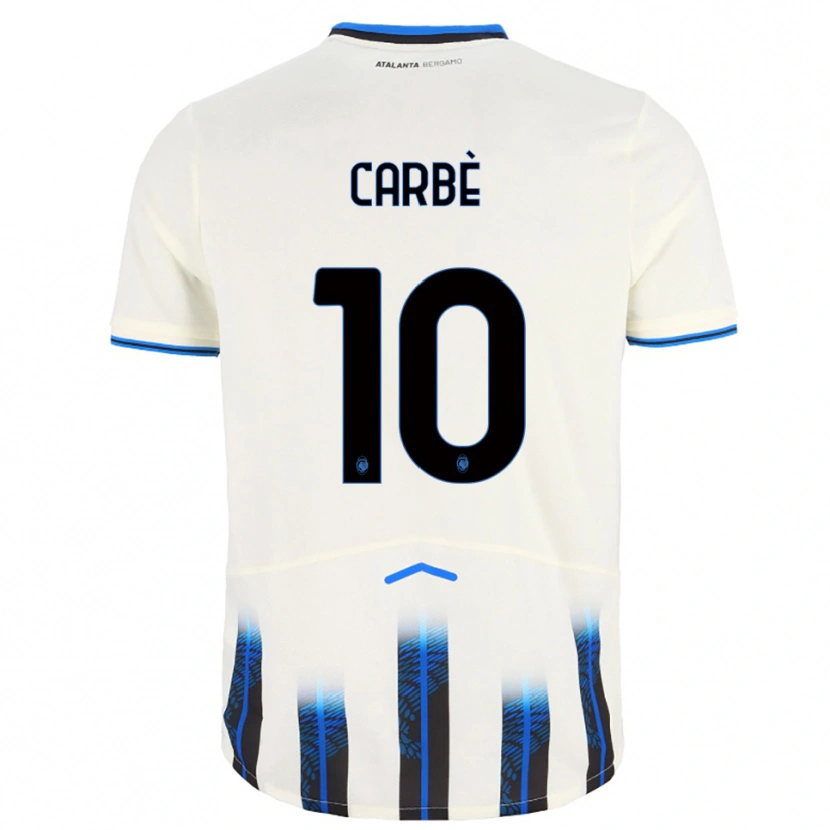 Danxen Kinderen Alessio Carbè #10 Wit Blauw Uitshirt Uittenue 2025/26 T-Shirt