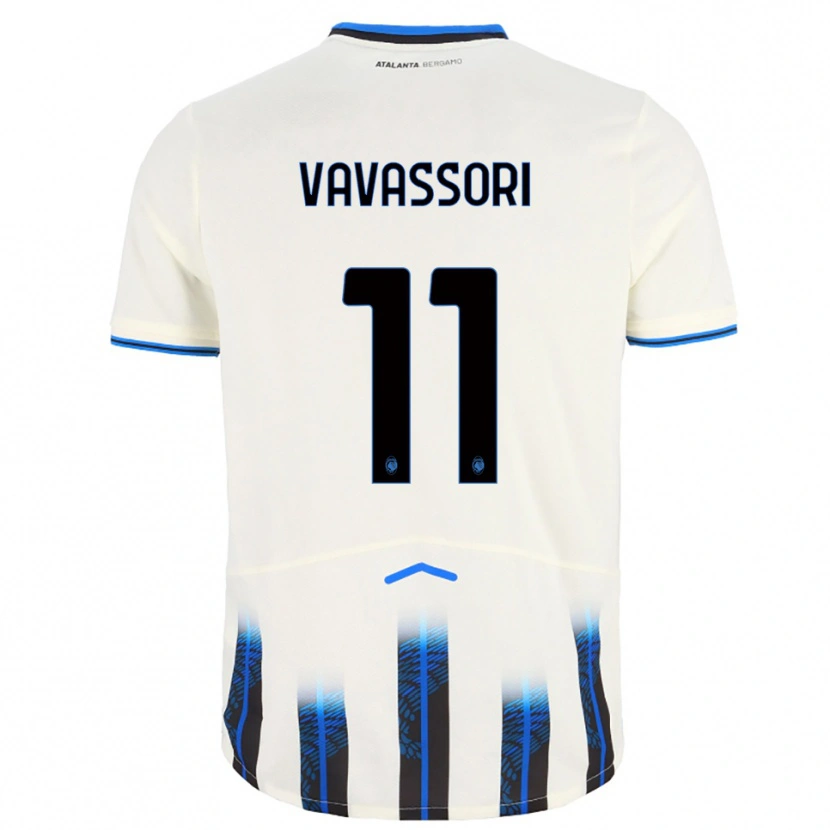 Danxen Kinderen Dominic Vavassori #11 Wit Blauw Uitshirt Uittenue 2025/26 T-Shirt