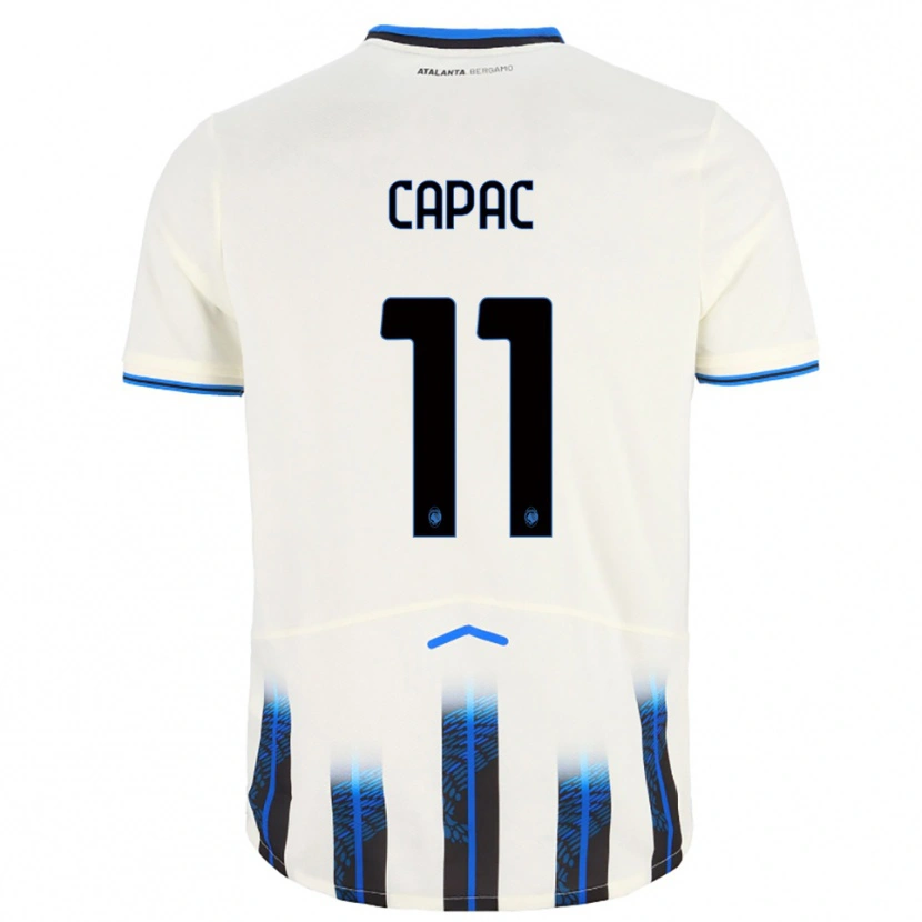 Danxen Kinderen Alexandru Capac #11 Wit Blauw Uitshirt Uittenue 2025/26 T-Shirt