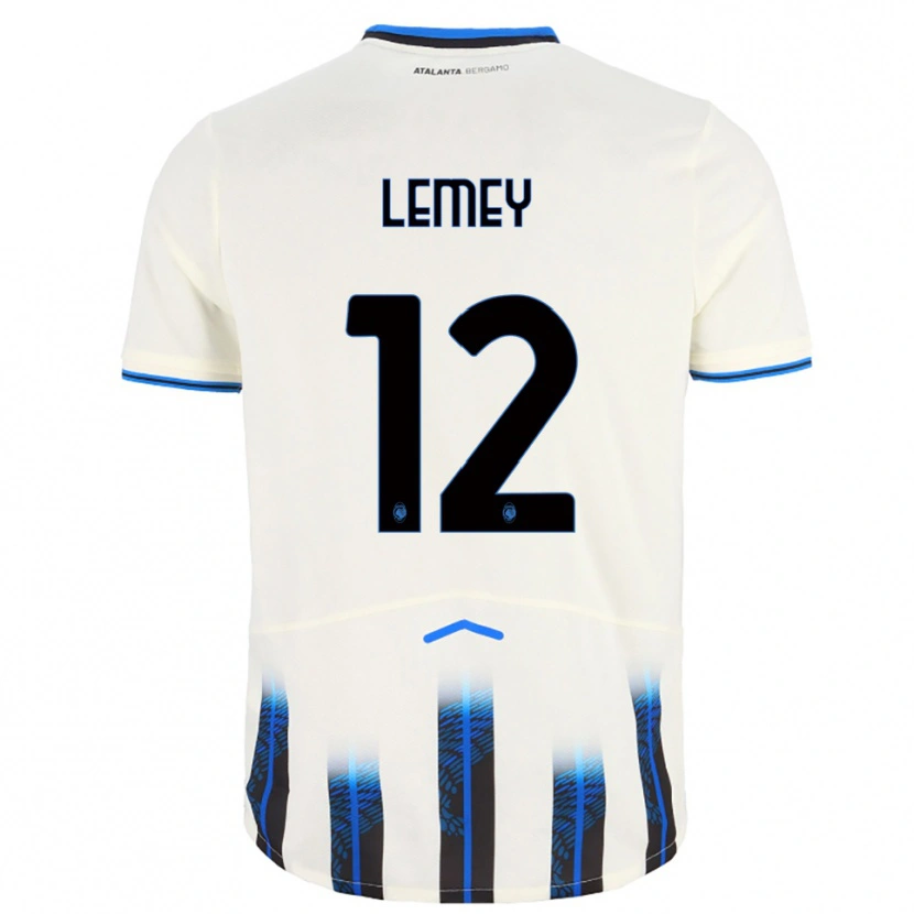 Danxen Kinderen Diede Lemey #12 Wit Blauw Uitshirt Uittenue 2025/26 T-Shirt