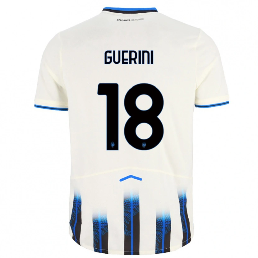 Danxen Kinderen Alessio Guerini #18 Wit Blauw Uitshirt Uittenue 2025/26 T-Shirt