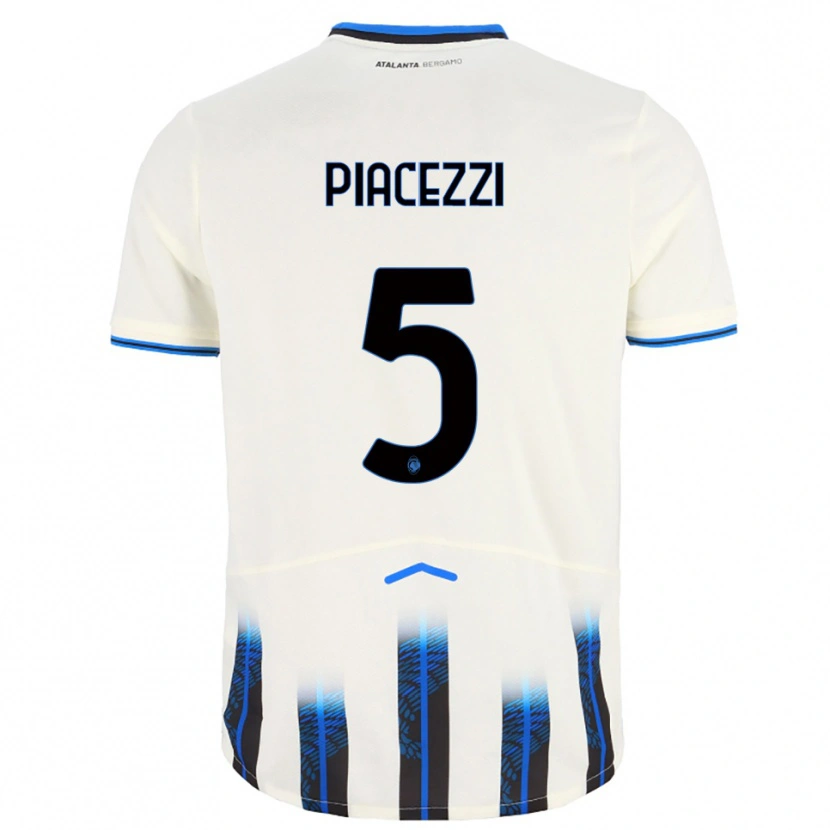 Danxen Kinderen Eleonora Piacezzi #5 Wit Blauw Uitshirt Uittenue 2025/26 T-Shirt