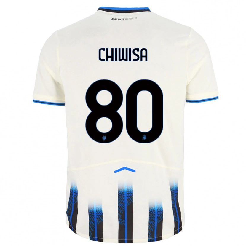 Danxen Kinderen Mannah Chiwisa #80 Wit Blauw Uitshirt Uittenue 2025/26 T-Shirt