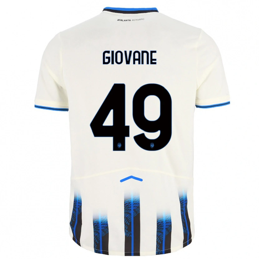 Danxen Kinderen Samuel Giovane #49 Wit Blauw Uitshirt Uittenue 2025/26 T-Shirt