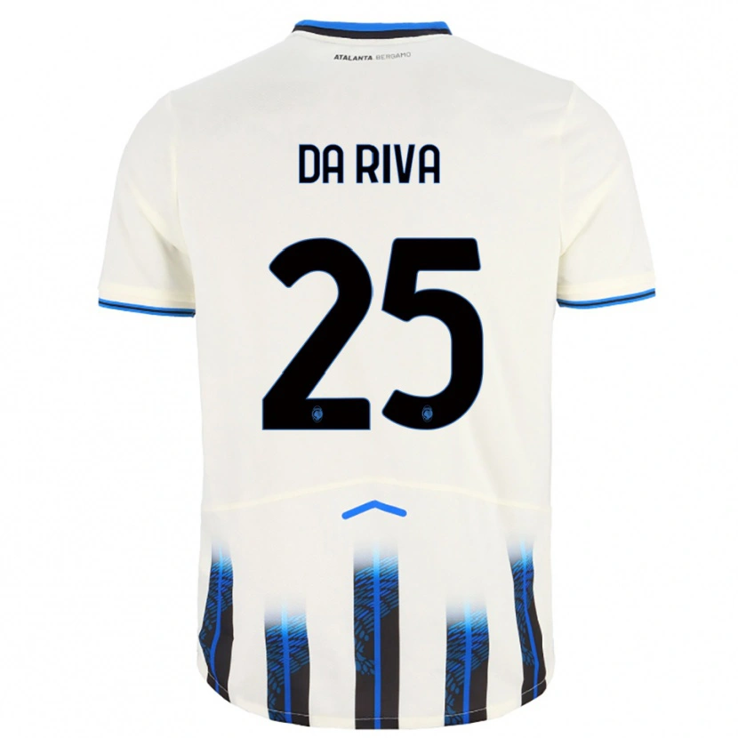 Danxen Kinderen Jacopo Da Riva #25 Wit Blauw Uitshirt Uittenue 2025/26 T-Shirt
