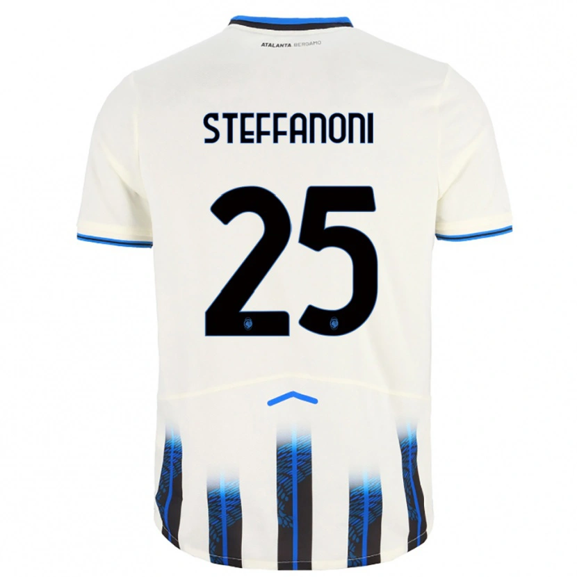 Danxen Kinderen Federico Steffanoni #25 Wit Blauw Uitshirt Uittenue 2025/26 T-Shirt