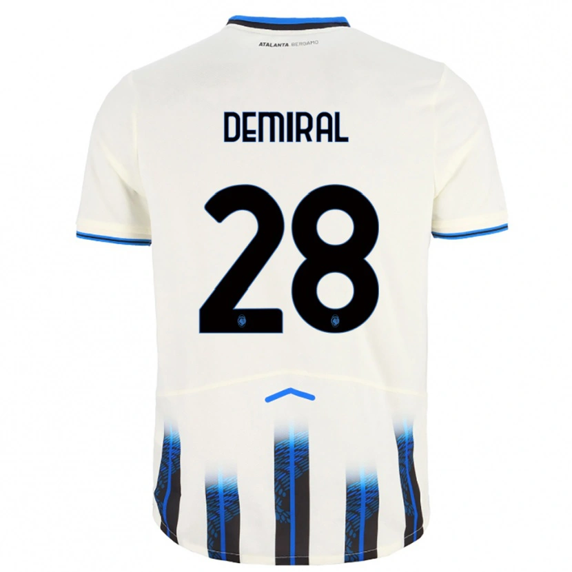 Danxen Kinderen Merih Demiral #28 Wit Blauw Uitshirt Uittenue 2025/26 T-Shirt
