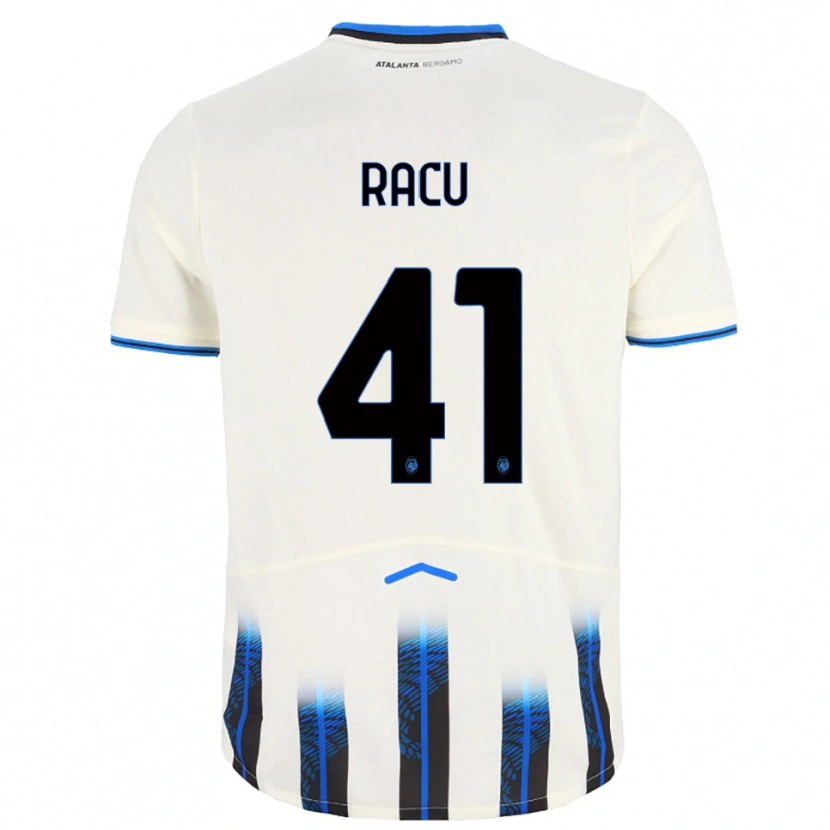 Danxen Kinderen Andrei Racu #41 Wit Blauw Uitshirt Uittenue 2025/26 T-Shirt