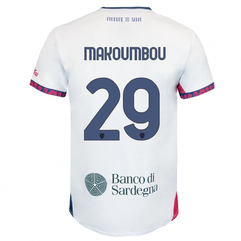 Danxen Kinderen Antoine Makoumbou #29 Wit Marineblauw Rood Uitshirt Uittenue 2025/26 T-Shirt