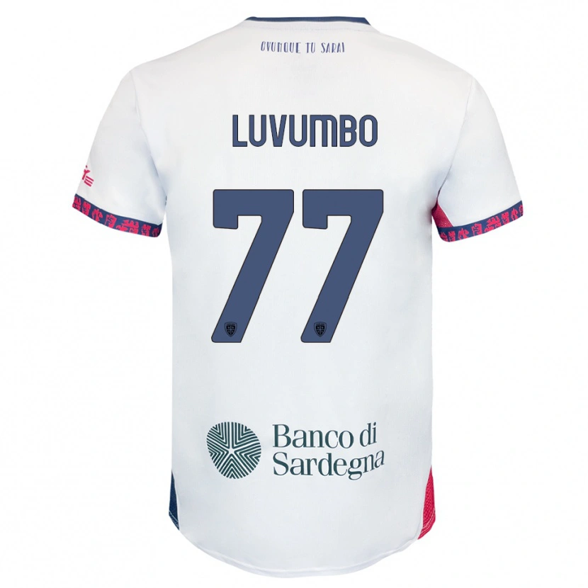 Danxen Kinderen Zito Luvumbo #77 Wit Marineblauw Rood Uitshirt Uittenue 2025/26 T-Shirt