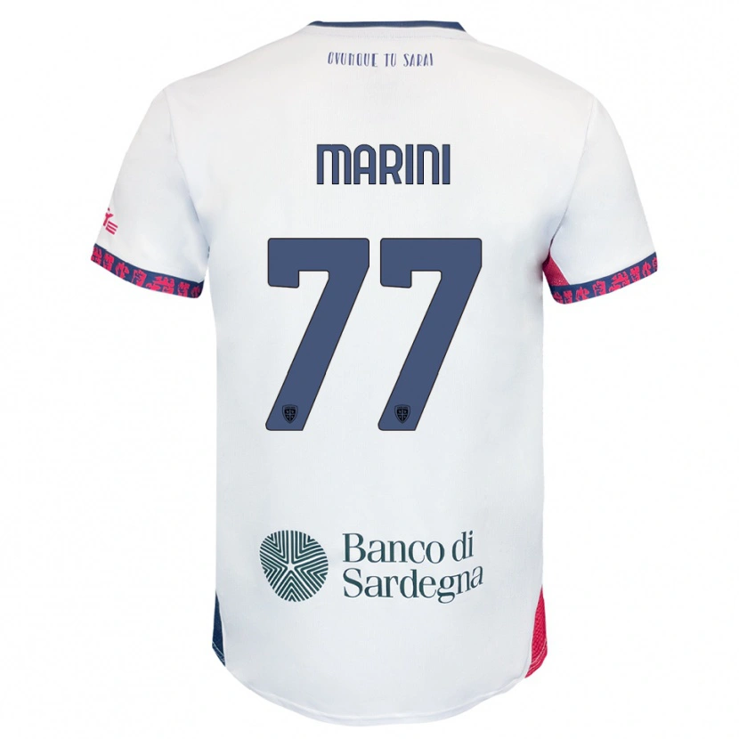 Danxen Kinderen Matteo Marini #77 Wit Marineblauw Rood Uitshirt Uittenue 2025/26 T-Shirt