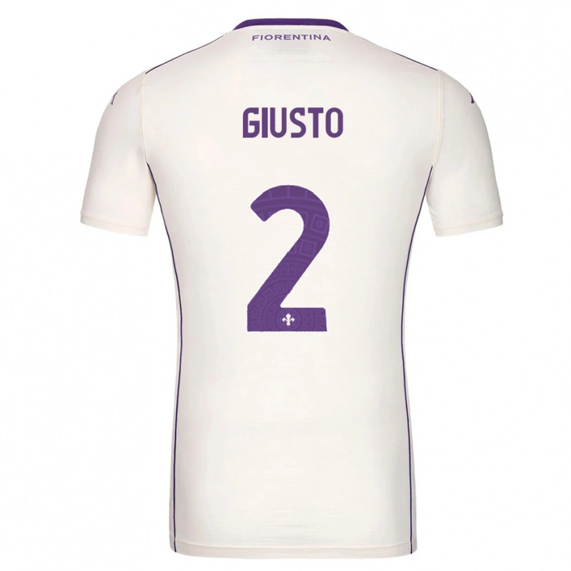 Danxen Kinderen Gabriele Giusto #2 Wit Paars Rood Uitshirt Uittenue 2025/26 T-Shirt