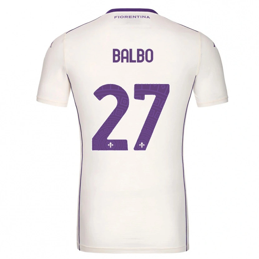Danxen Kinderen Luis Balbo #27 Wit Paars Rood Uitshirt Uittenue 2025/26 T-Shirt