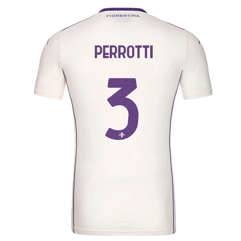 Danxen Kinderen Alessandro Perrotti #3 Wit Paars Rood Uitshirt Uittenue 2025/26 T-Shirt
