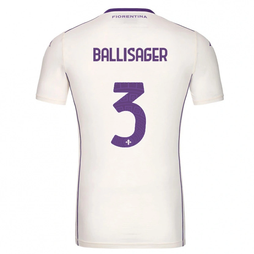 Danxen Kinderen Stine Ballisager Pedersen #3 Wit Paars Rood Uitshirt Uittenue 2025/26 T-Shirt