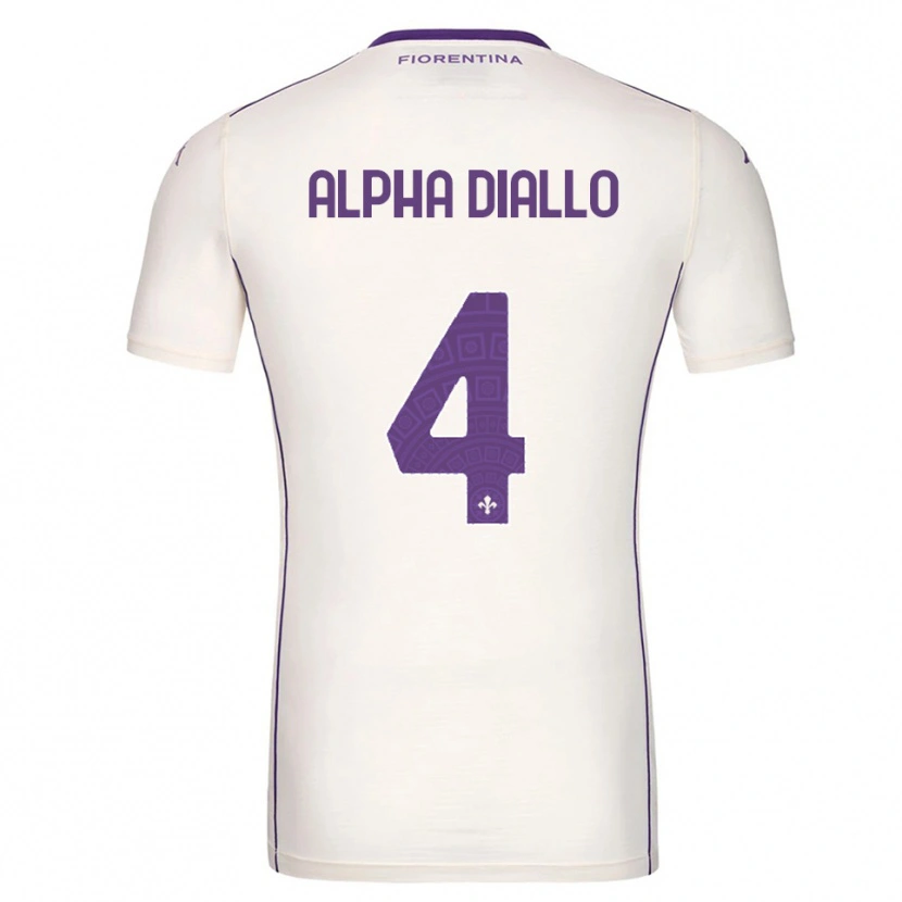 Danxen Kinderen Mamadou Alpha Diallo #4 Wit Paars Rood Uitshirt Uittenue 2025/26 T-Shirt