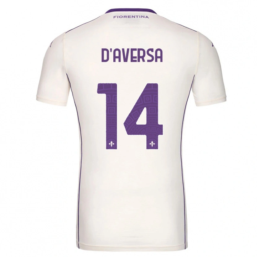 Danxen Kinderen Simone D'aversa #14 Wit Paars Rood Uitshirt Uittenue 2025/26 T-Shirt