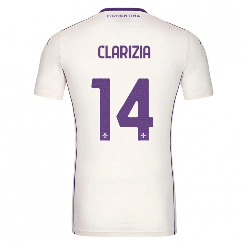 Danxen Kinderen Leonardo Clarizia #14 Wit Paars Rood Uitshirt Uittenue 2025/26 T-Shirt