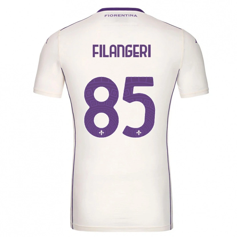 Danxen Kinderen Maria Luisa Filangeri #85 Wit Paars Rood Uitshirt Uittenue 2025/26 T-Shirt
