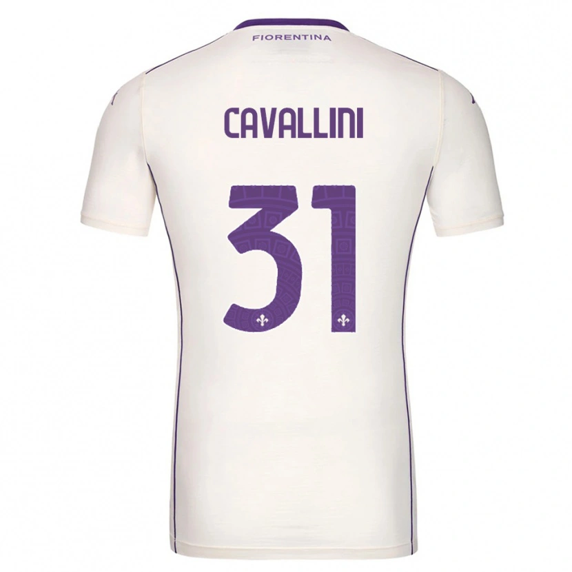 Danxen Kinderen Aurora Cavallini #31 Wit Paars Rood Uitshirt Uittenue 2025/26 T-Shirt
