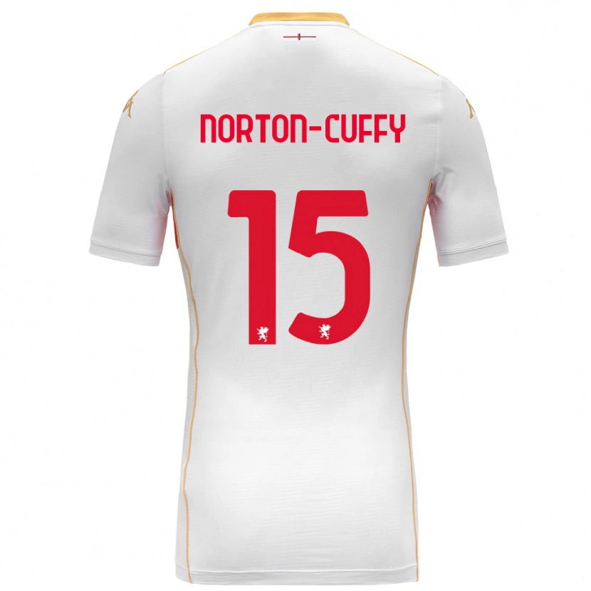Danxen Kinderen Brooke Norton-Cuffy #15 Wit Rood Uitshirt Uittenue 2025/26 T-Shirt