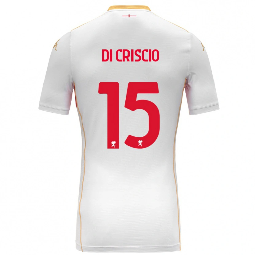 Danxen Kinderen Federica Di Criscio #15 Wit Rood Uitshirt Uittenue 2025/26 T-Shirt