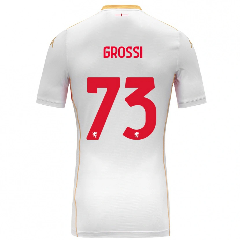 Danxen Kinderen Jacopo Grossi #73 Wit Rood Uitshirt Uittenue 2025/26 T-Shirt