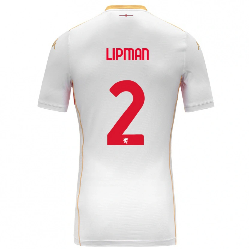 Danxen Kinderen Emma Lipman #2 Wit Rood Uitshirt Uittenue 2025/26 T-Shirt
