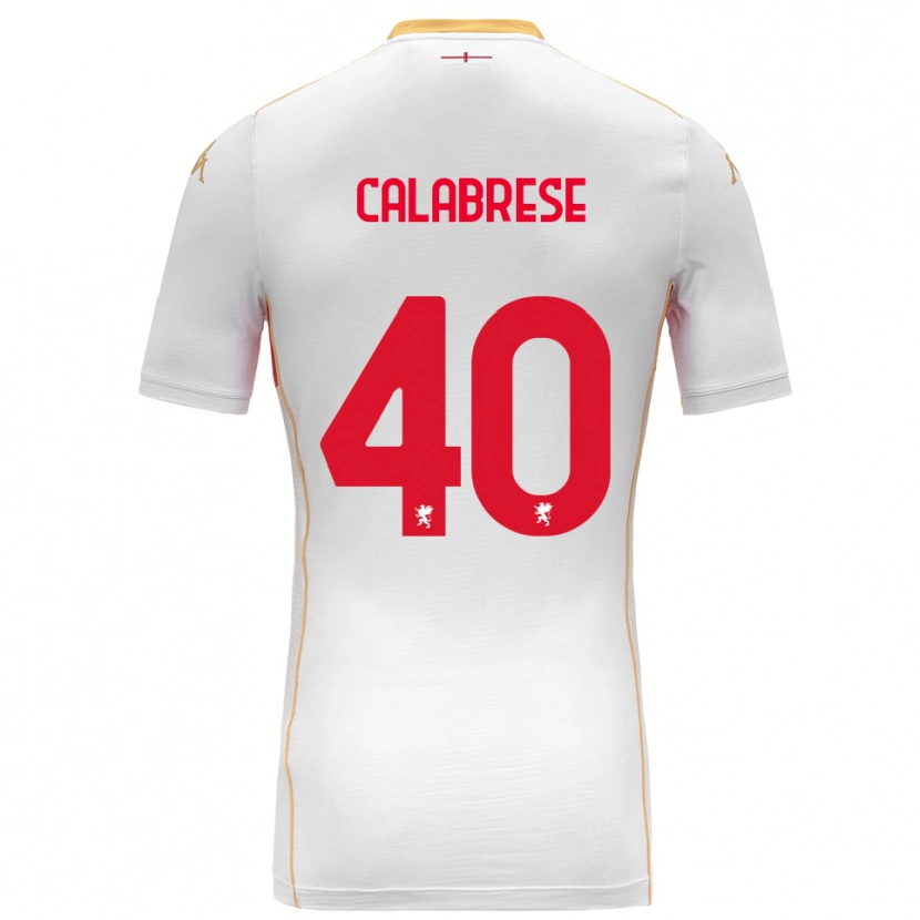 Danxen Kinderen Filippo Calabrese #40 Wit Rood Uitshirt Uittenue 2025/26 T-Shirt